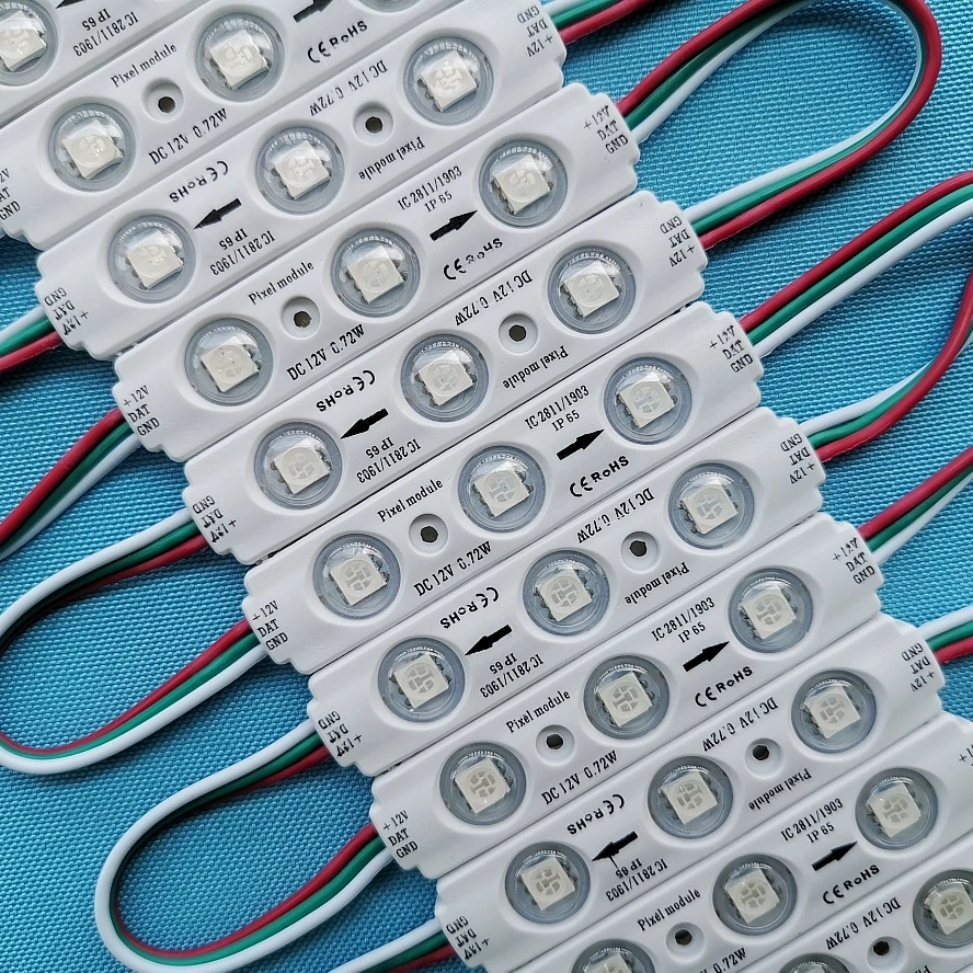 addressable LED Light Module for Commercial Advertising Luminous Characters IC 2811 SMD 5050 DC12V PVC injection