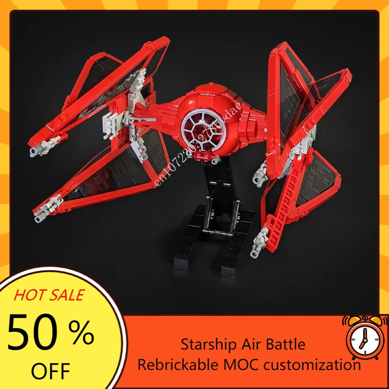 

1241PCS MOC Space Battle Series TIE Interceptor Emperor's Royal Guard Model Building Blocks Technology Bricks Assembly Toys Gift