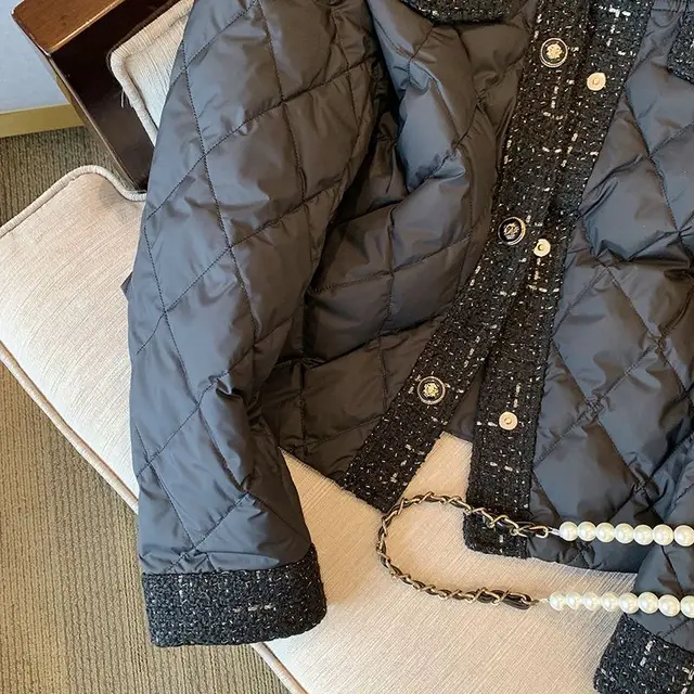 French Vintage Charm Black Parka