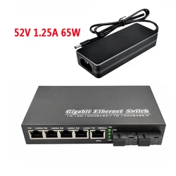 Enhanced Gigabit Ethernet Switch with Fiber Optical Uplink and Power Over Ethernet (PoE) Capability (2F5GE POE Switch)