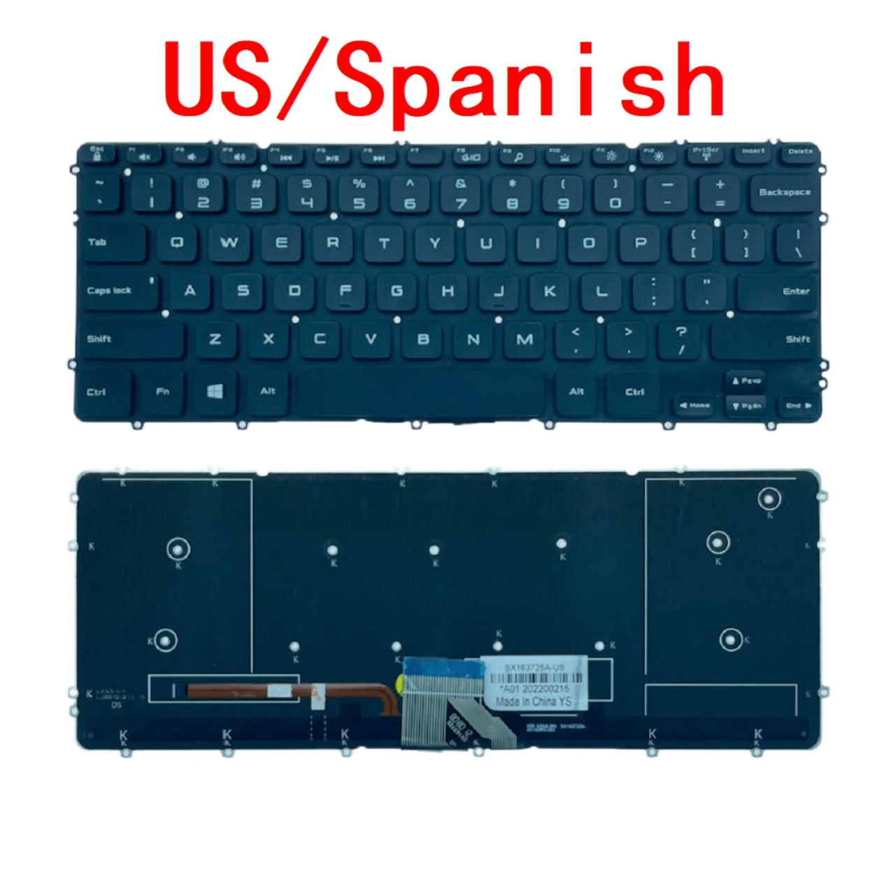 Teclado Retroiluminado para Dell Precision Eua Espanhol Laptop M3800 Xps15 Xps 15-9530 15 9530 Notebook Substituição do pc Novo