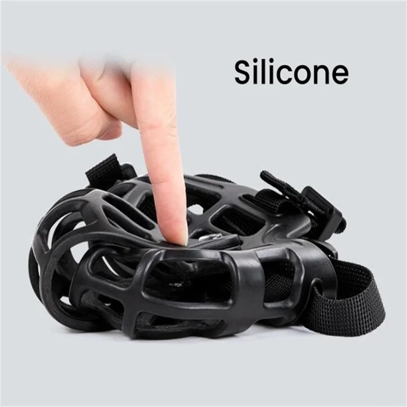 Patent Original Face Cover Muzzle Strong Durable Silicone Nylon Strap Adjustable Basket Cage Medium Large German Shepherd