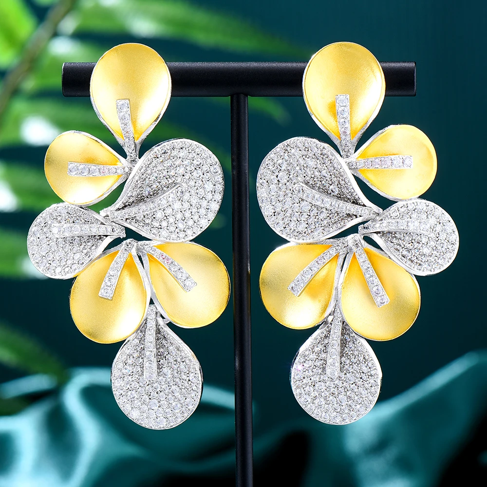 MissvikkiLuxuryVintageGoldenBigDangleEarringsForWomenWedding