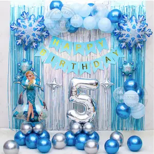 88pcs Disney Frozen Theme Balloons Garland Arch Kit Olaf Elsa Princess  palloncini in alluminio Snowflake Birthday Party Decors - AliExpress