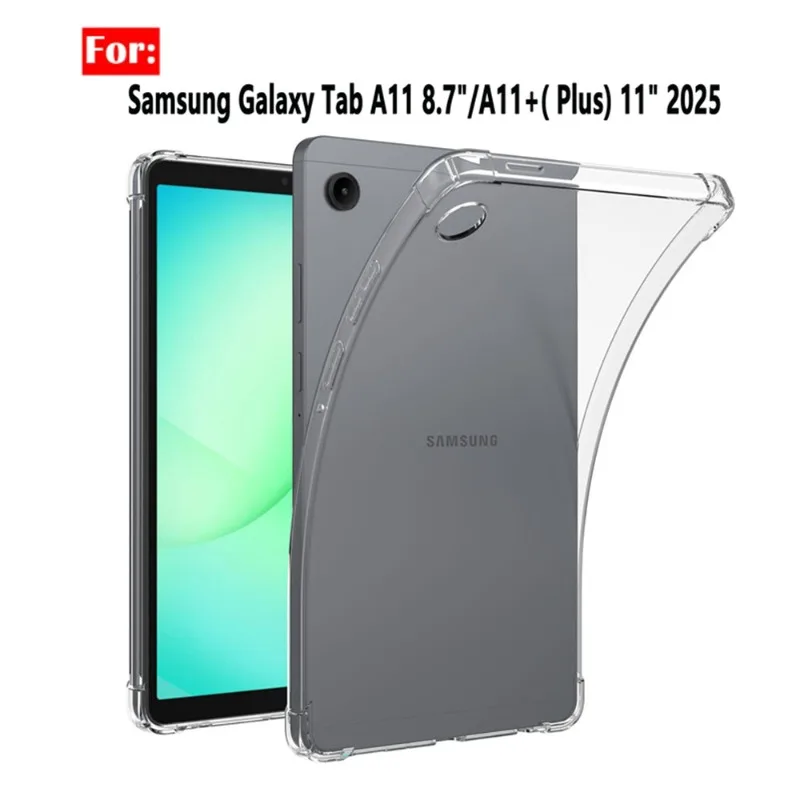 Pour Samsung Galaxy Tab A11 8.7 "SM-X130 /A11 +( Plus) 11 pouces 2025 étui SM-X230 SM-X233 Airbag couverture transparente Funda coque souple en TPU