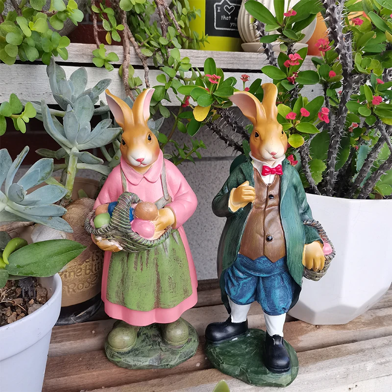 Lapin lapin mignon décoration de pâques, Figurine en résine, Mini lapin  artisanal, ornement de jardin, 1/10 pièces - AliExpress