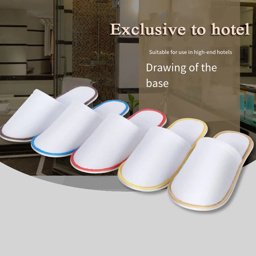 

1 pair Disposable Slippers Sanitary Party Home Guest Use Slippers Hotel Travel Slipper Men Women Unisex Closed Toe Shoes