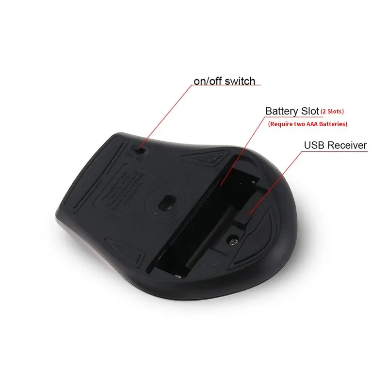 2.4Ghz Wireless Gaming Mouse for Computer PC With USB Receiver Laptop Accessories for Windows Win 7/2000/XP/Vista/98