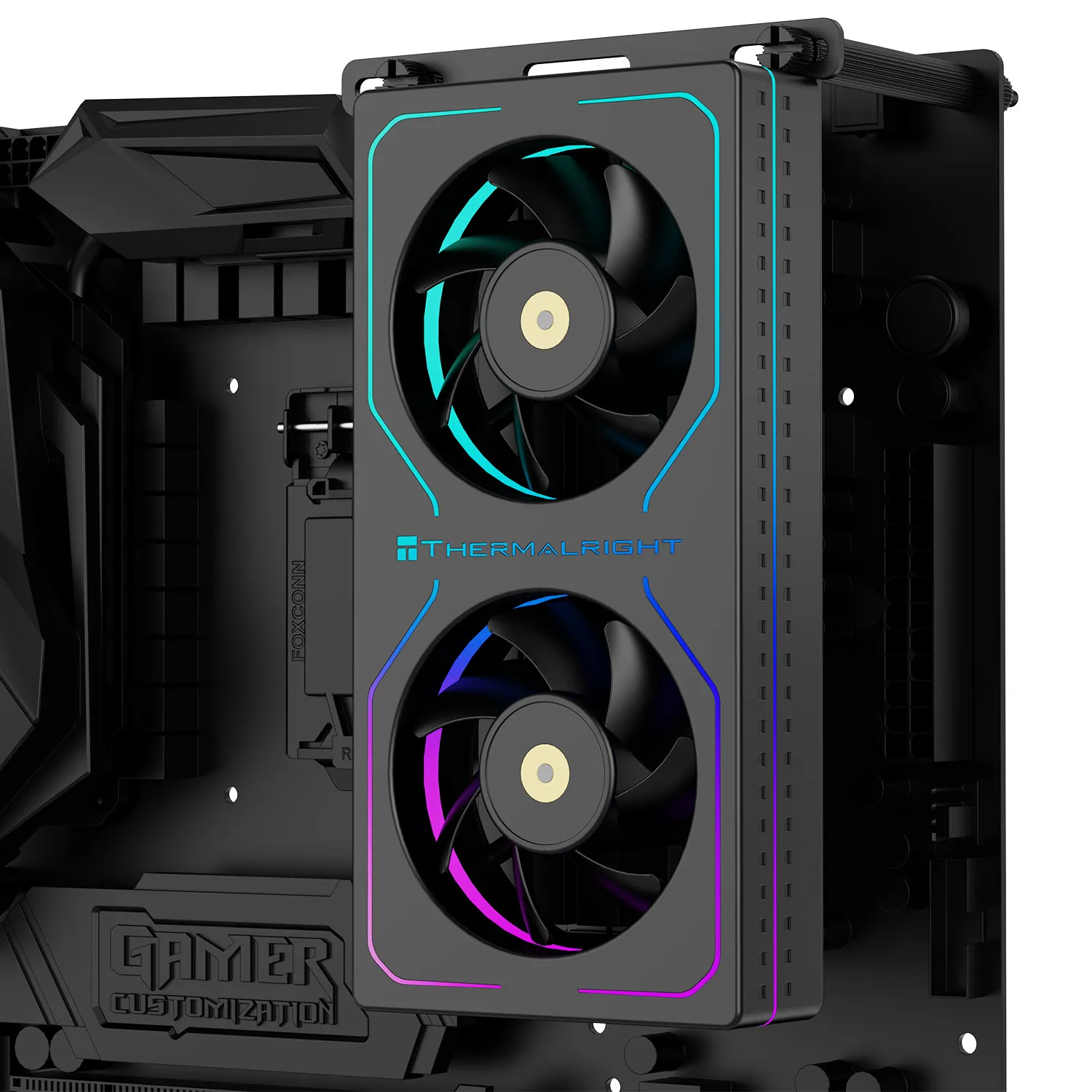 Thermalright MC-2 ARGB 메모리 냉각 장치 고성능 듀얼 팬 지원 M-ATX DDR5/DDR4와 호환 설치가 용이함