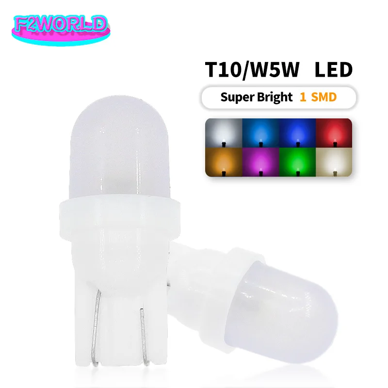 10 шт., T10 5W5, Bayonet 1SMD, фотолампа, лампа, не затухающая, с мерцающим эффектом, 6 В постоянного тока, белый, желтый, янтарный, красный, розовый