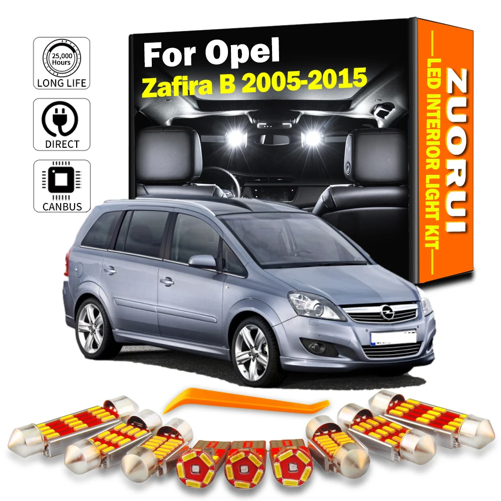 ZUORUI 12Pcs Canbus LED Interior Map Dome Light Kit For Vauxhall Opel