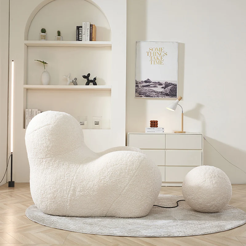 

Modern White Living Room Chairs Luxury Bedroom Ergonomic Nordic Living Room Chairs Single Recliner Fauteuil Design Furniture