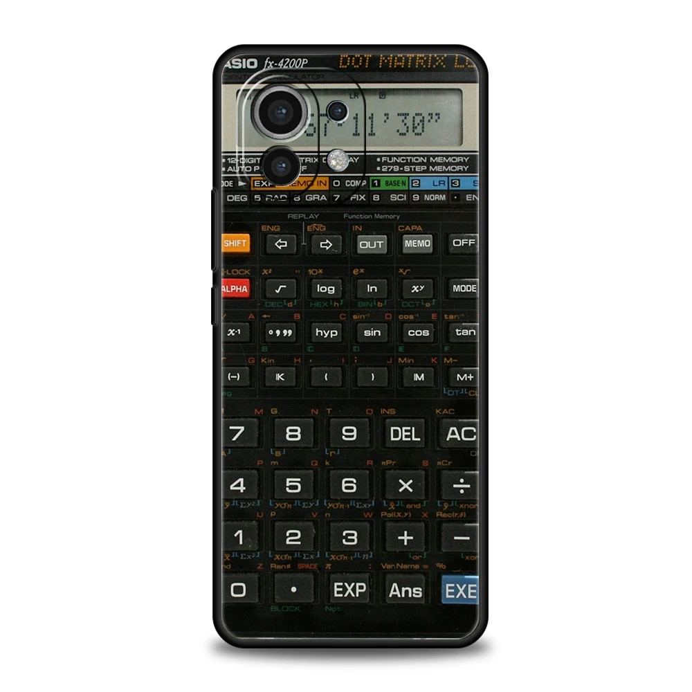 Vintage Retro Calculator Design Silicone Phone Case Cover