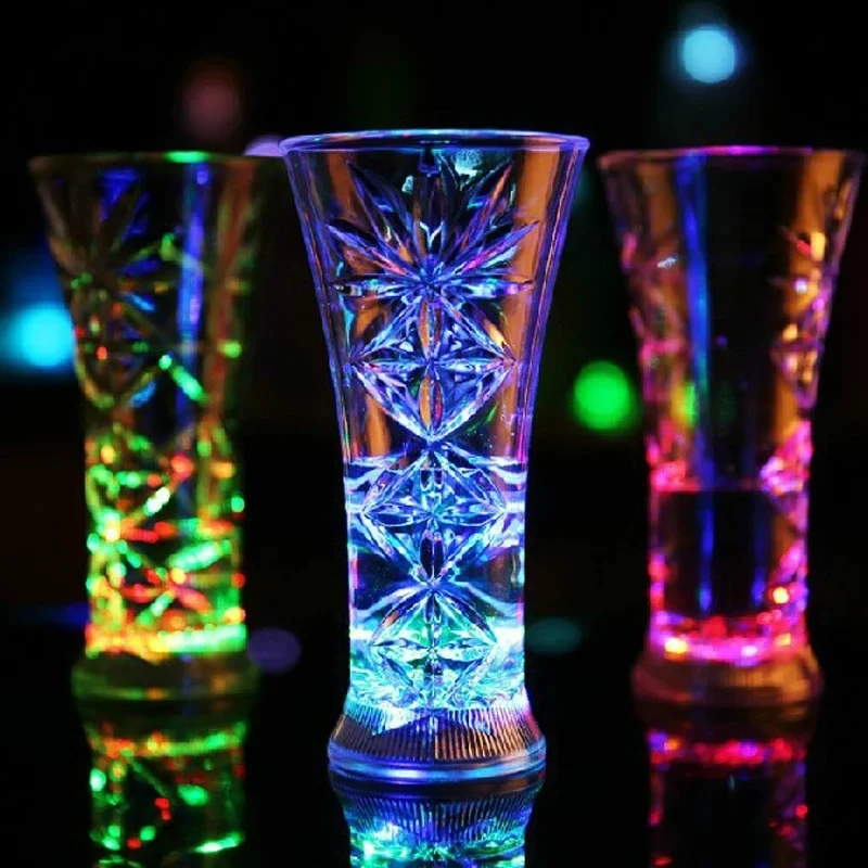Description Picture 3 of itemLED Luminous Beer Mug Flash Drinking Cup Color Changing Whiskey Glass Luminous Drinkware Bar Club Birthday Party Supplies