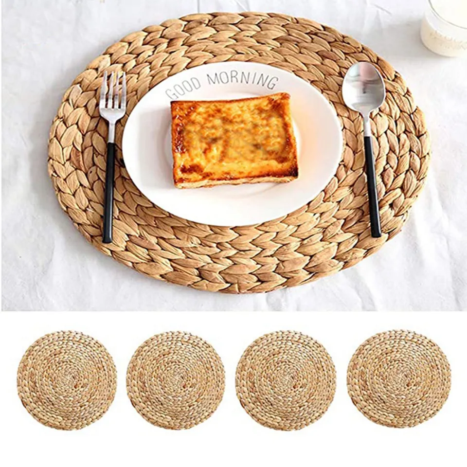 6 Tovagliette Rotonde In Rattan Naturale - Intrecciate A Mano, 30 Cm, Per Tavola E Decorazione - Foto 7