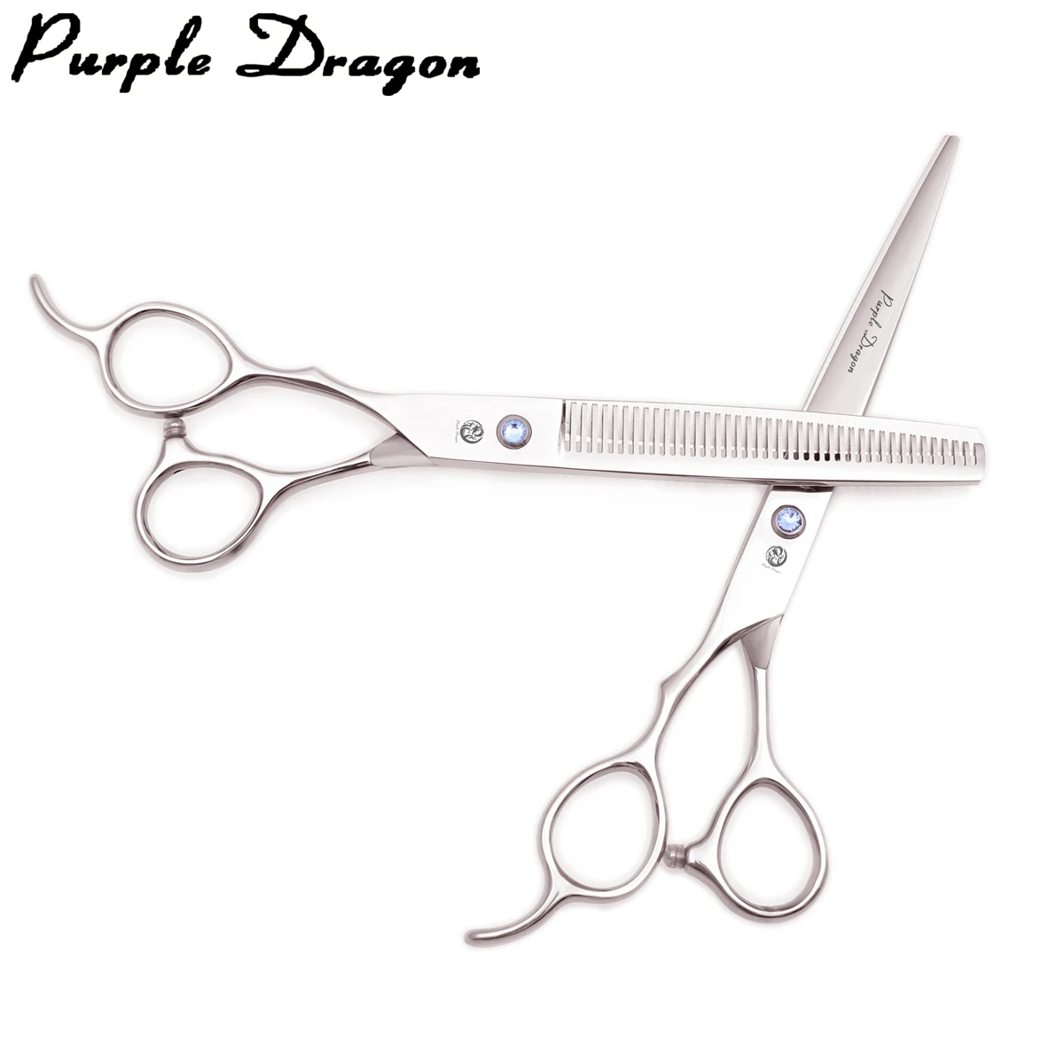 Dog Grooming Scissors 7" Left-Hand Stainless Purple Dragon Straight Scissors Thinning Shears Pet Beauty Cat Puppy Z8000