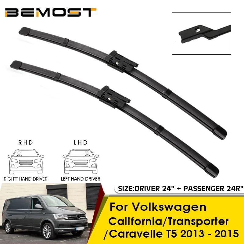 Spazzole Tergicristallo Per Volkswagen California/Transporter/Caravelle T5 2013-2015 Spazzole Per Parabrezza Parabrezza 24 "+ 24R"