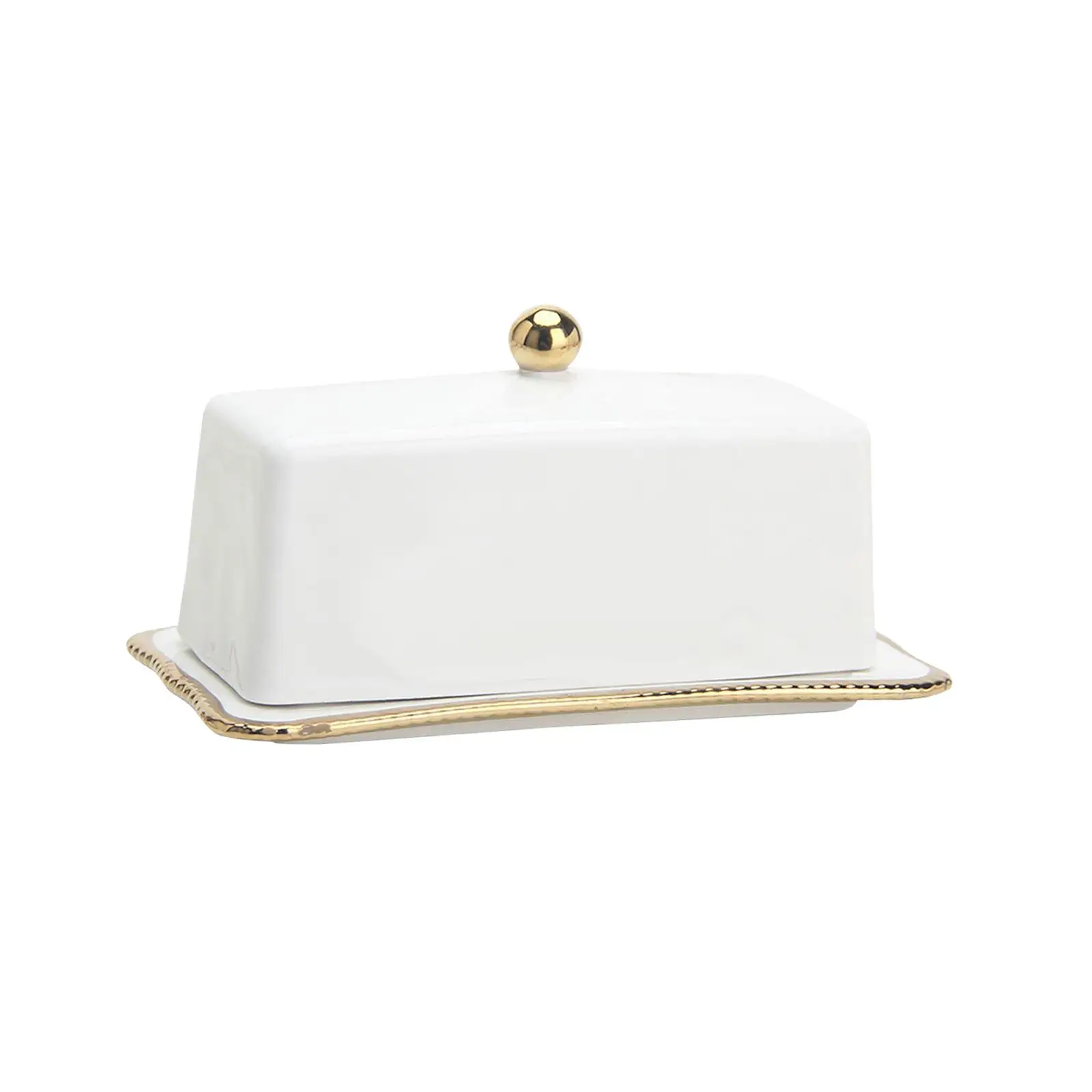 Ceramic Butter Dish Butters Container Sturdy Large Capacity Cheese Keeper Butter Storage Plate for Countertop et Biscuits