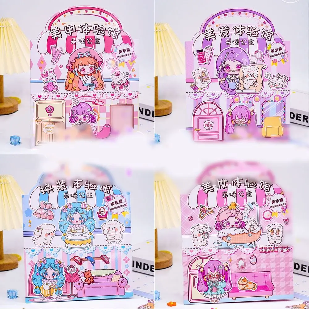 Prego Experience Hall Princesa Quiet Book, Beanie Book, Nail Shop, brinquedo artesanal, brinquedo de cabelo, Material Pack
