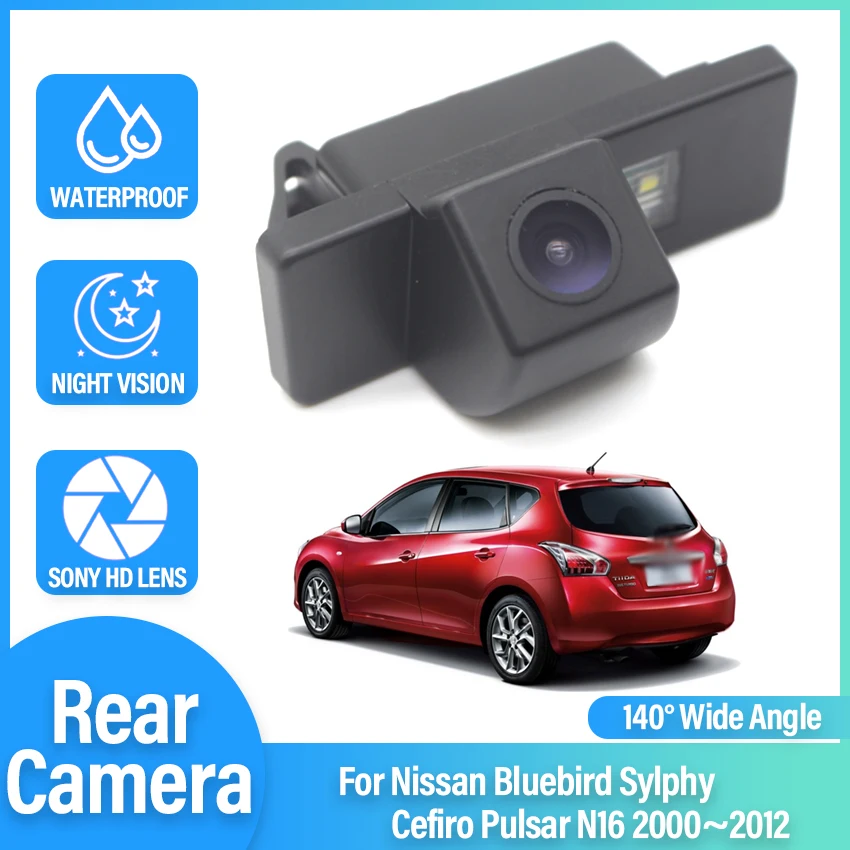 

140 Degree Car Rear View Backup Parking Camera HD CCD High quality RCA For Nissan Bluebird Sylphy Cefiro Pulsar N16 2000~2012