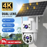 Caméra de surveillance WiFi JOOAN 4K 10MP, caméra CCTV solaire extérieure avec panneau solaire, double objectif, caméra IP PTZ, protection de sécurité 1