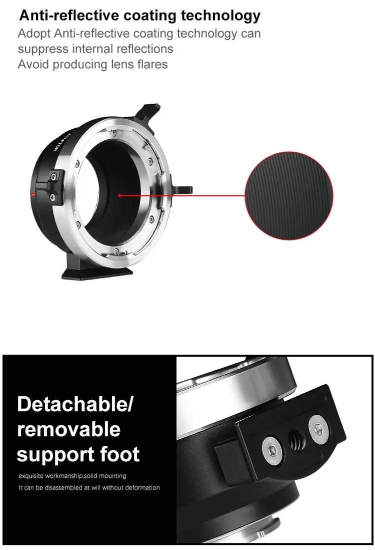 Meike PLTL/PLTRF/PLTE PL-E PL-RF PL-L Lens Adapter Ring For Arri PL-Mount Lens T