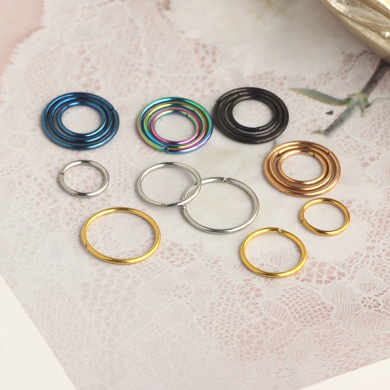 Stainless Steel Hoop Nose Ring Cartilage septum nose piercing tragus hoop earrings for women men 6 8 10mm 20g