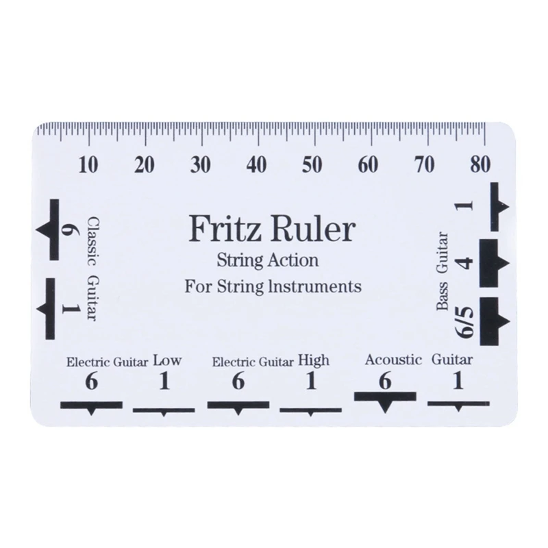 Guitar Measuring Ruler String Action Gauge String Pitch Ruler For Bass