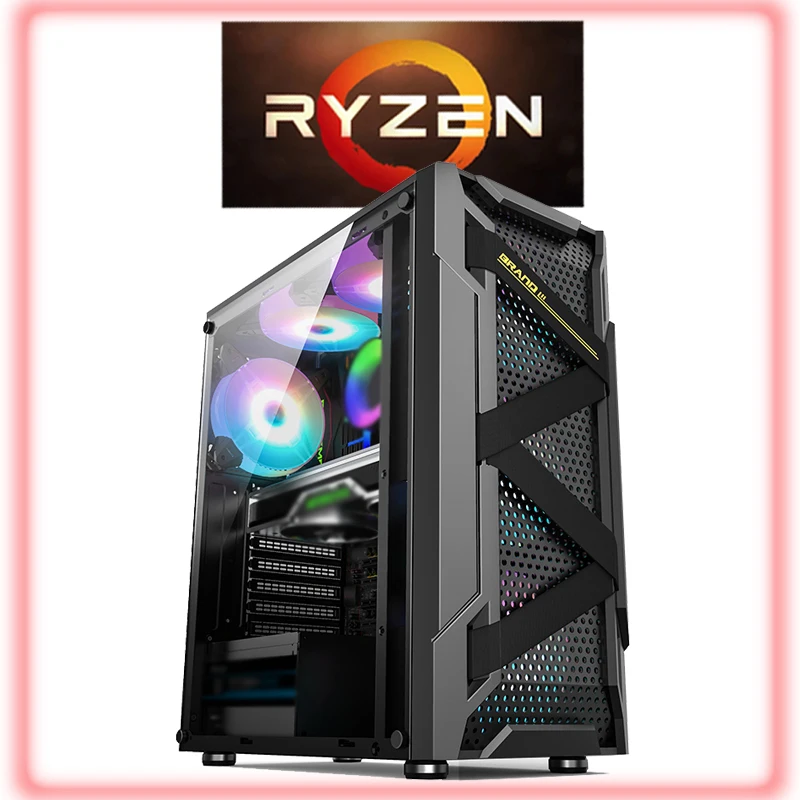 Computer Da Gioco Economico B550 Scheda Madre Am4 Con Cpu Ssd M.2 500G Amd Ryzen 7 5700G R5 5600G Ram 64G Ddr4 3200 600W Psu