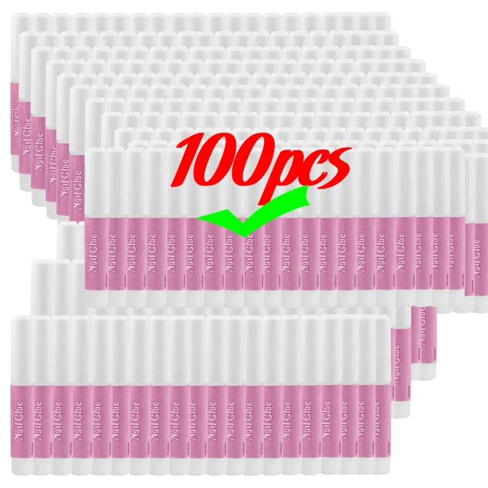 100/50PCS Mini Nail Glue for Acrylic Nail Tips Fast Drying Super Adhesive Rhinestone Bond Glue Long Lasting Liquid Glue (2g/pcs) 3