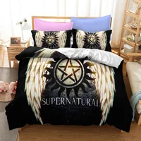 Popular TV Show Supernatural Bedding Set Comforter 3D Print Luxury Duvet Cover Set Home Textile Decor Queen King Single Size 2