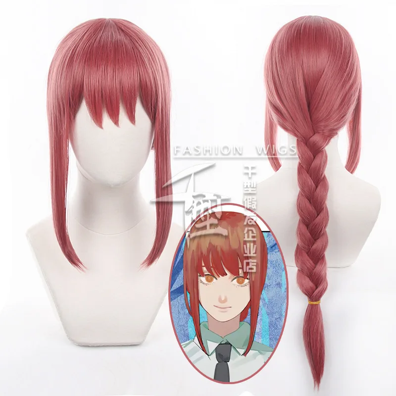 

Anime Chainsaw Man Makima Cosplay Wig Rose Long High Quality Heat Resistant Synthetic Hair Headwear Cosplay Halloween Wigs