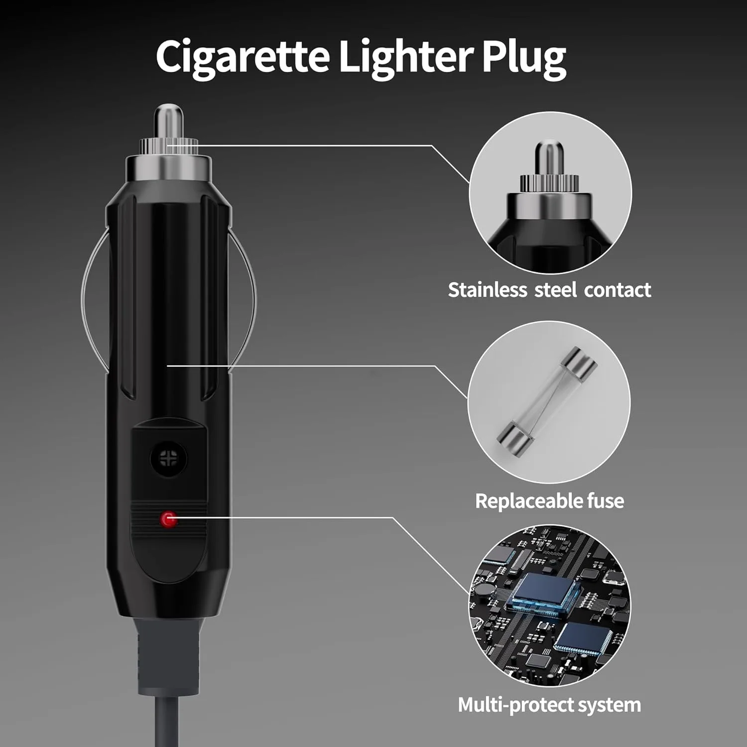 Power Adapter Power Cable For Starlink Mini Power Cable Direct to Cigarette 12V-24V Adapter Car Cigarette Lighter DC Male Plug Car Lighter Cable