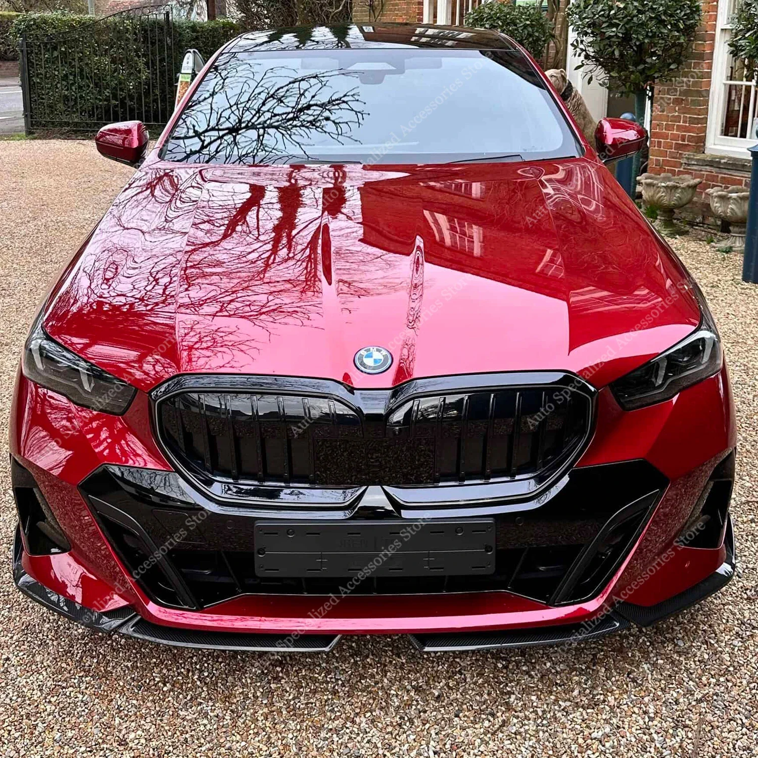 BMW G60 G61 520d 530e 550e i5 M60 M 스포츠 2023 2024 바디킷 튜닝용 MP 스타일 프론트 범퍼 립 스포일러 스플리터 디퓨저 (ABS 소재)