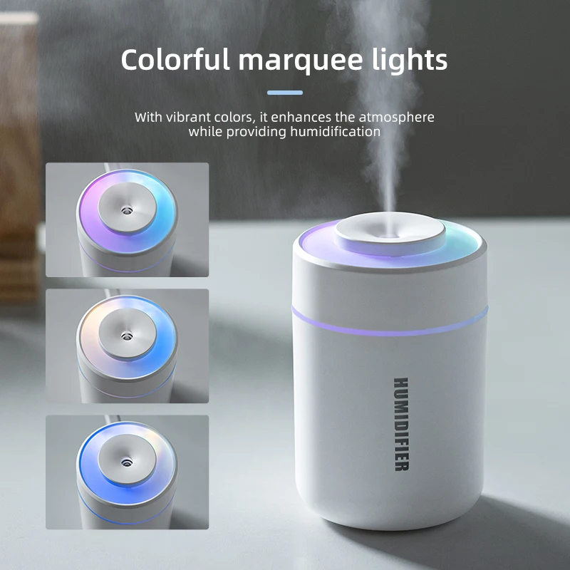 Double spray humidifier small household humidifier desktop humidifier atmosphere snow mountain night light humidifier 1