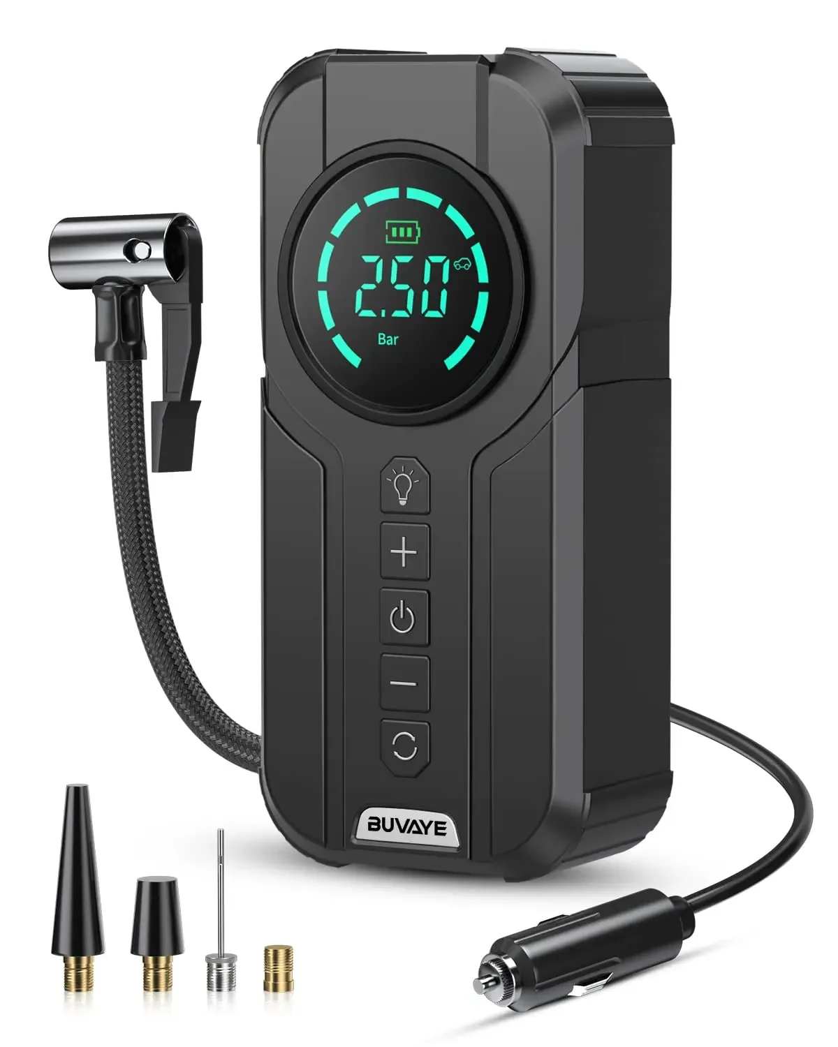 

Tire Inflator Portable Air Compressor 12V DC 150PSI Fast Tire Pump with LED Lights Portable Inflatable Pump