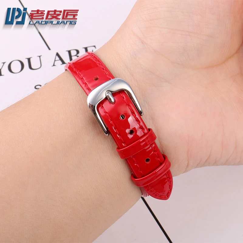 High quality watch band accessories For Tissot 1853 series T084.210 women's watch band T084 notch leather strap 12mm