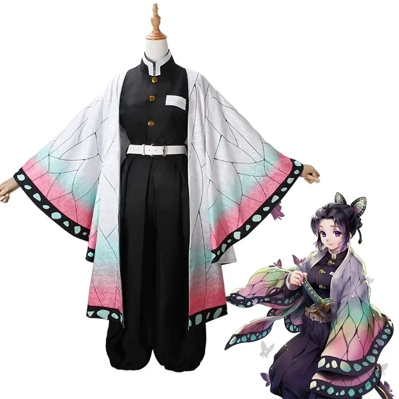 2026 Costume cosplay anime Kochou Shinobu, uniformi Kochou, parrucche, capelli per Halloween, per bambini e adulti, per feste cosplay - immagine 2