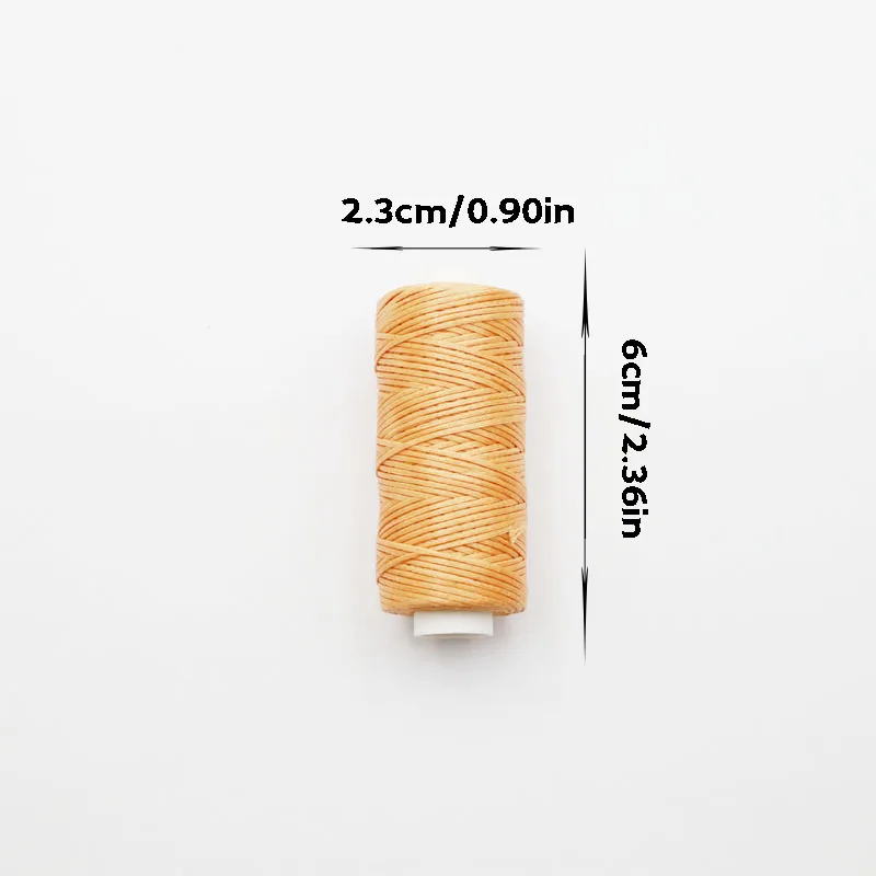 컬러 폴리에스터 실 기계 손 바느질 바늘 및 실 라운드 왁스, DIY 왁스 로프 지갑, 가죽 바느질 가방