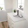 Modern Round White Ceramic Bathroom Vessel Sink 13 Inch Above Counter Installation 4