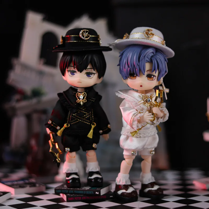 Ob11 Doll Gemini Set Black And White European Style Small Dress Doll Dinner Jackets Clothes For Ymy Dod Doll Body 3