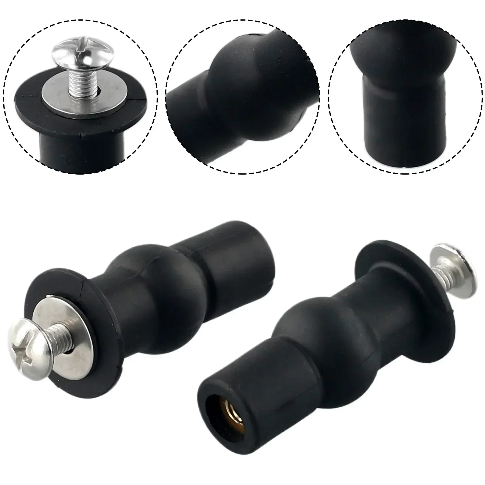Expansion Screw Toilet Seat Top Fix Seat Hinge Expansion Screw Hinge Fixings Replacement Toilet Screws 2pcs