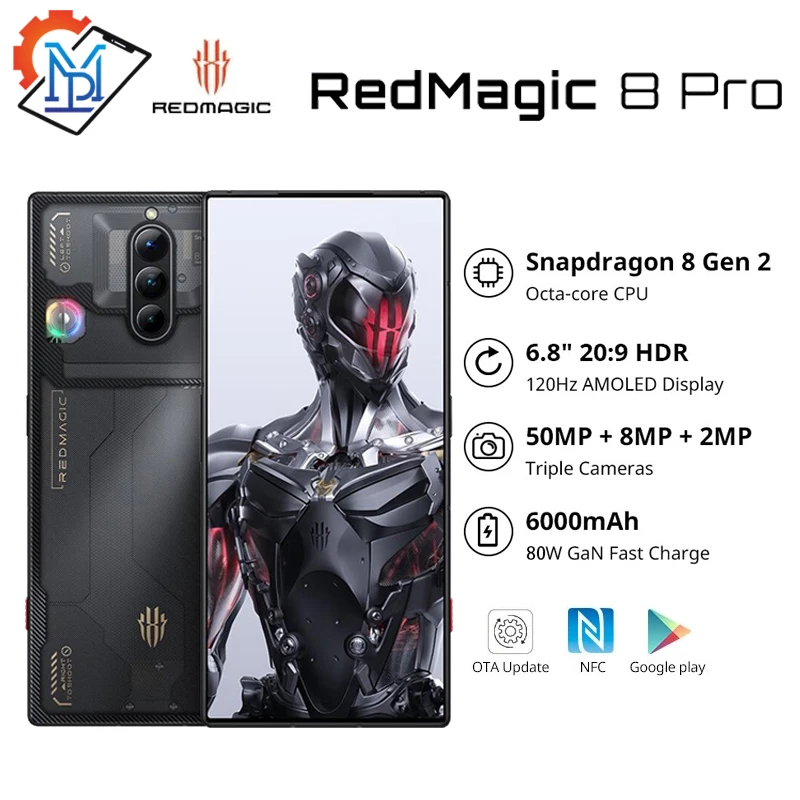 

Оригинальный смартфон Nubia Redmagic 8 Pro, 6,8 дюйма, 120 Гц, AMOLED, Snapdragon 8 Gen 2, 80 Вт, SuperCharge, 6000 мАч