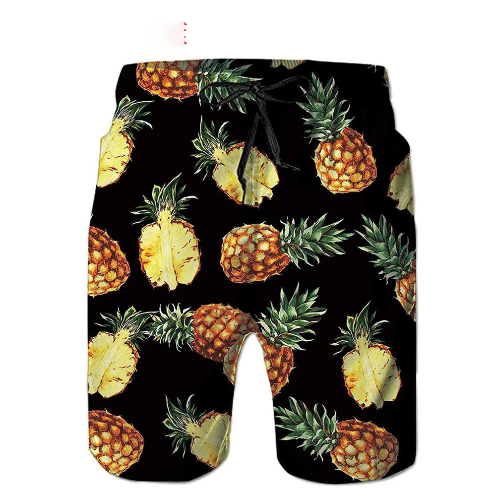 Funny Pineapple Mens Swimwear Beach Shorts Surf Board Shorts Sportwear Pant Boy Short Swimsuit Kids Summer Briefs Swimming Trunk 4