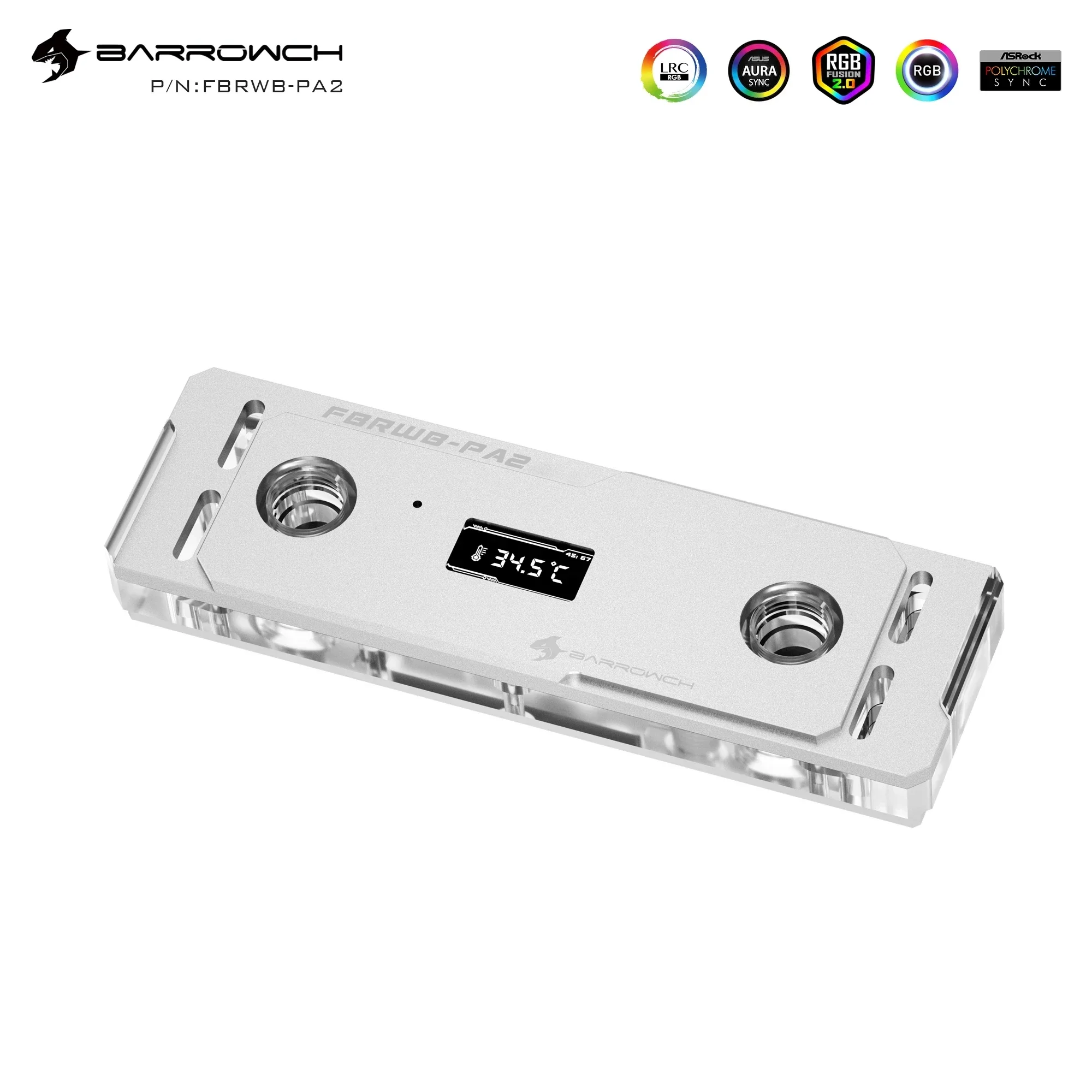 Cartão de Memória Barrowch-água Ddr5 Ddr4 com Display Digital Tft 5v Argb Iluminação 3pin - Imagem 3