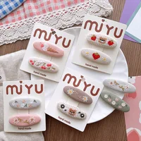 Cute Korean Forest Style Embroidered Cloth Toddler BB Clips Side Hair Clamps Teen Girls Bangs Ornaments - Image 6