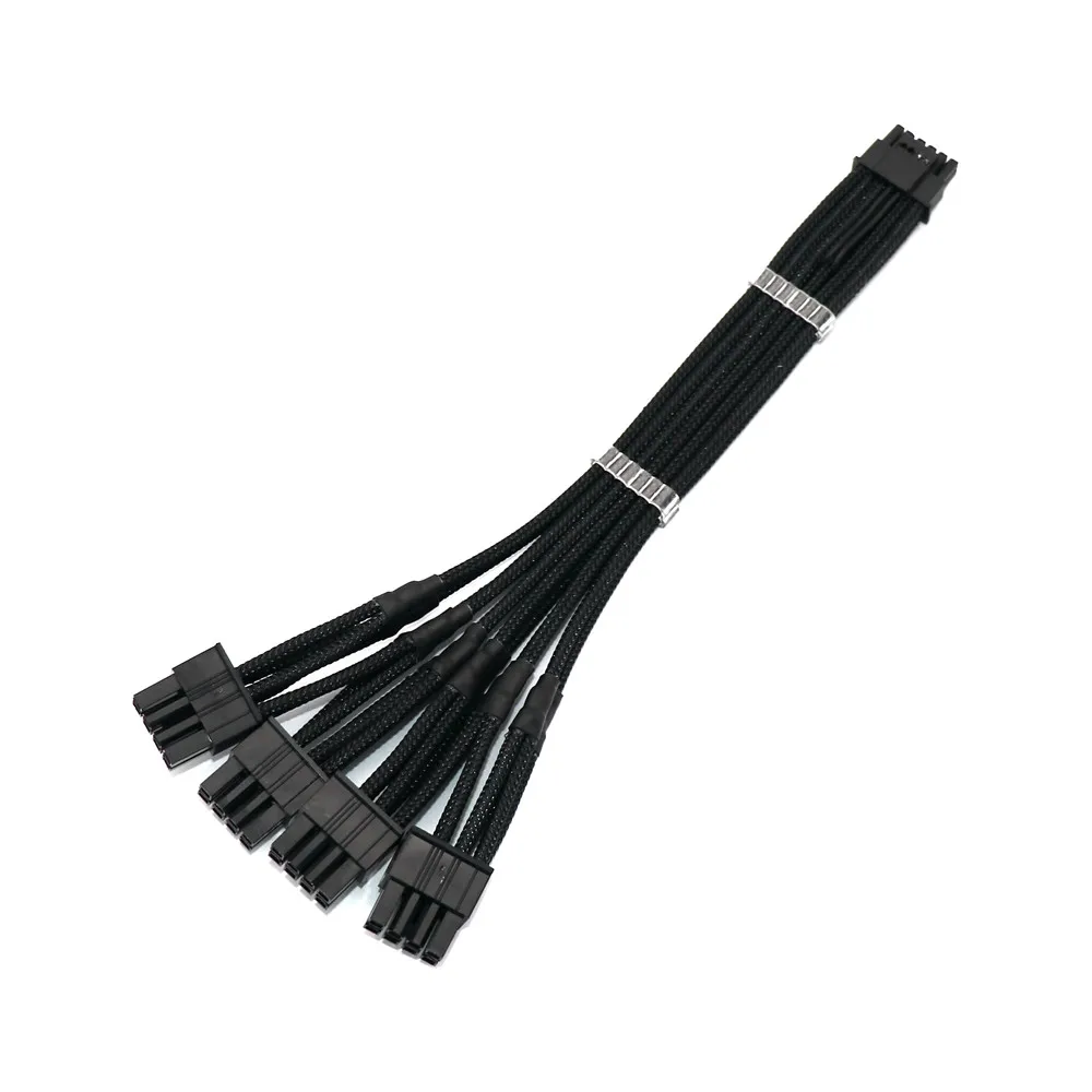 Angitu-cabo de Alimentação Personalizado para Corsair Pcie 5.0 12vhpwr 12 Mais 16pin para 4x8pin Cpu Atx Eps Psu Masculino Cabo Modular 16awg - Imagem 5