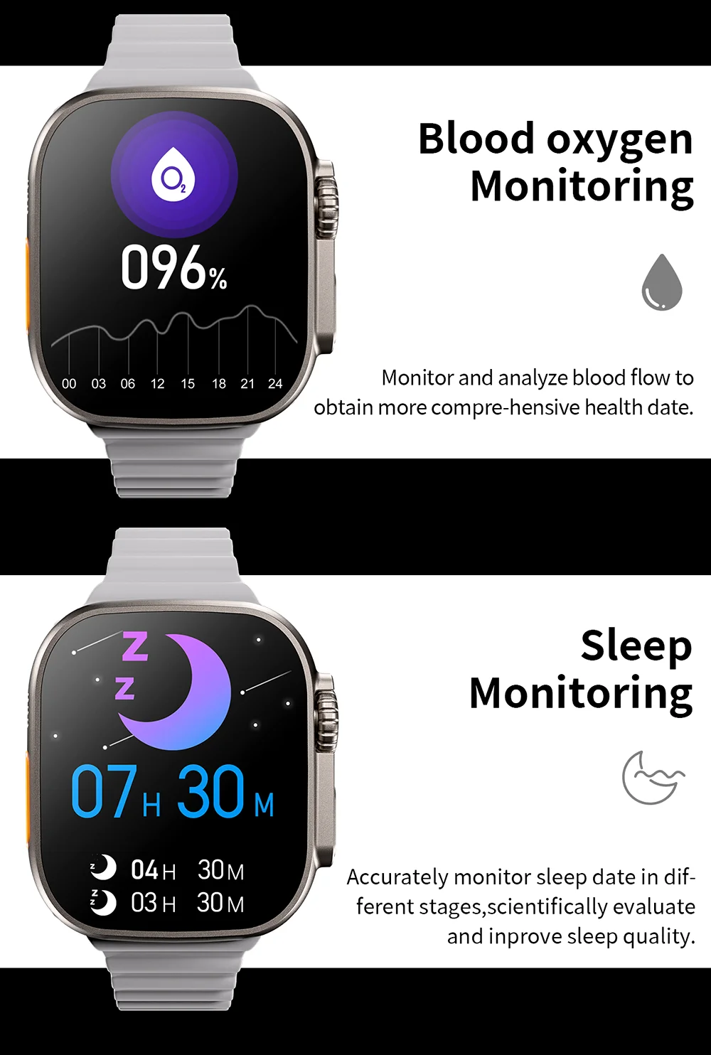 2023 Smartwatch Ultra Series 8 for IOS Android HD Screen Bluetooth Call Heart Rate Men Women Fitness Bracelet for Apple Watch