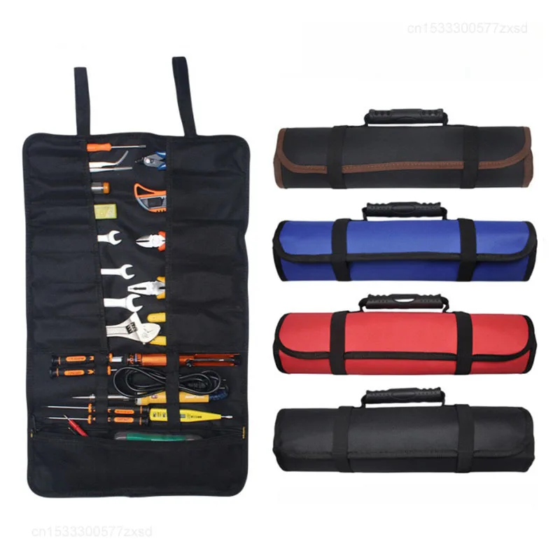 Oxford Canvas Folding Wrench Roll Storage Bag 22 Multi Pockets