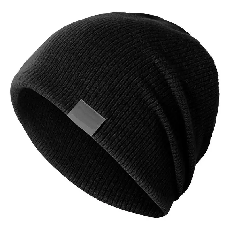 

Slouchy Beanie Warm Cozy Men Beanie Rib Knit Hat Stylish Cold Days Headwear For Hiking Jogging Traveling Home Working Cycling